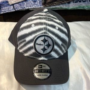 Official NFL New Era Pittsburgh Steelers Cap Gray. OS